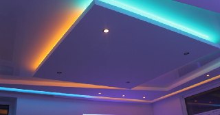 Натяжной потолок с подсветкой Биробиджан, цена от 2107 руб.